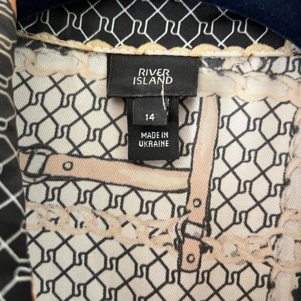 River Island Button Front Chain Pattern Blouse - image 2